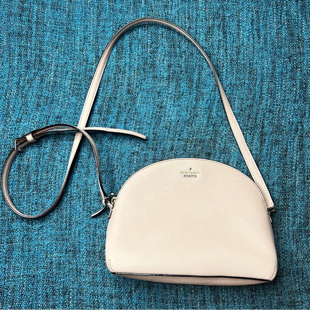 Kate Spade Dome Crossbody Bag in Light Pink Leather Purse